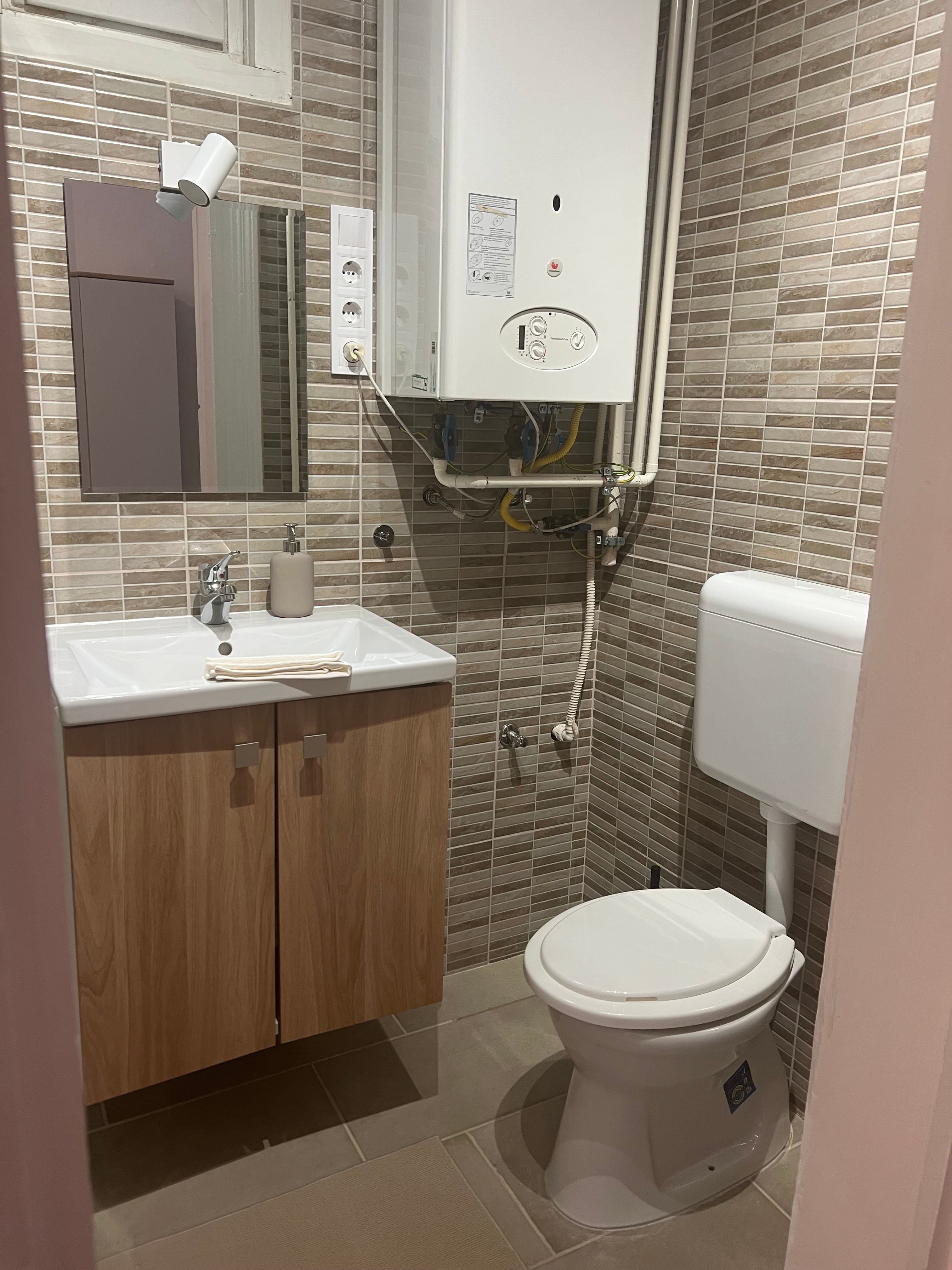 Small bathroom interior view