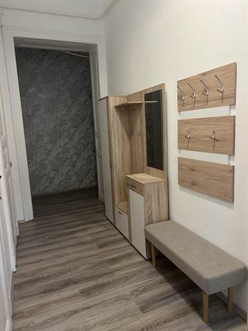 Apartment hallway connecting the rooms